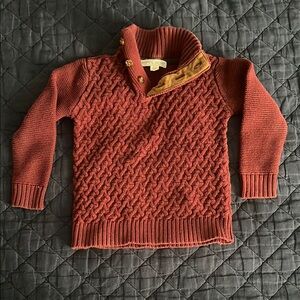 Hope & Henry Cable Knit Sweater - Maroon